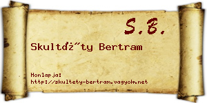 Skultéty Bertram névjegykártya